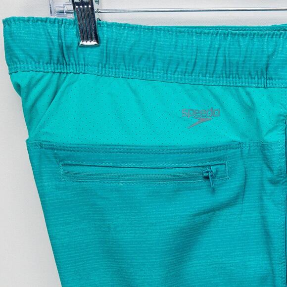 SPEEDO Lined Swim Trunks Lot of 2 Mens Men's XL Blue Green Pockets Drawstring - Picture 10 of 13